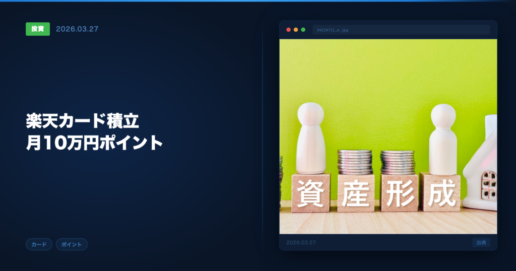 楽天カード積立投資 アイキャッチ画像